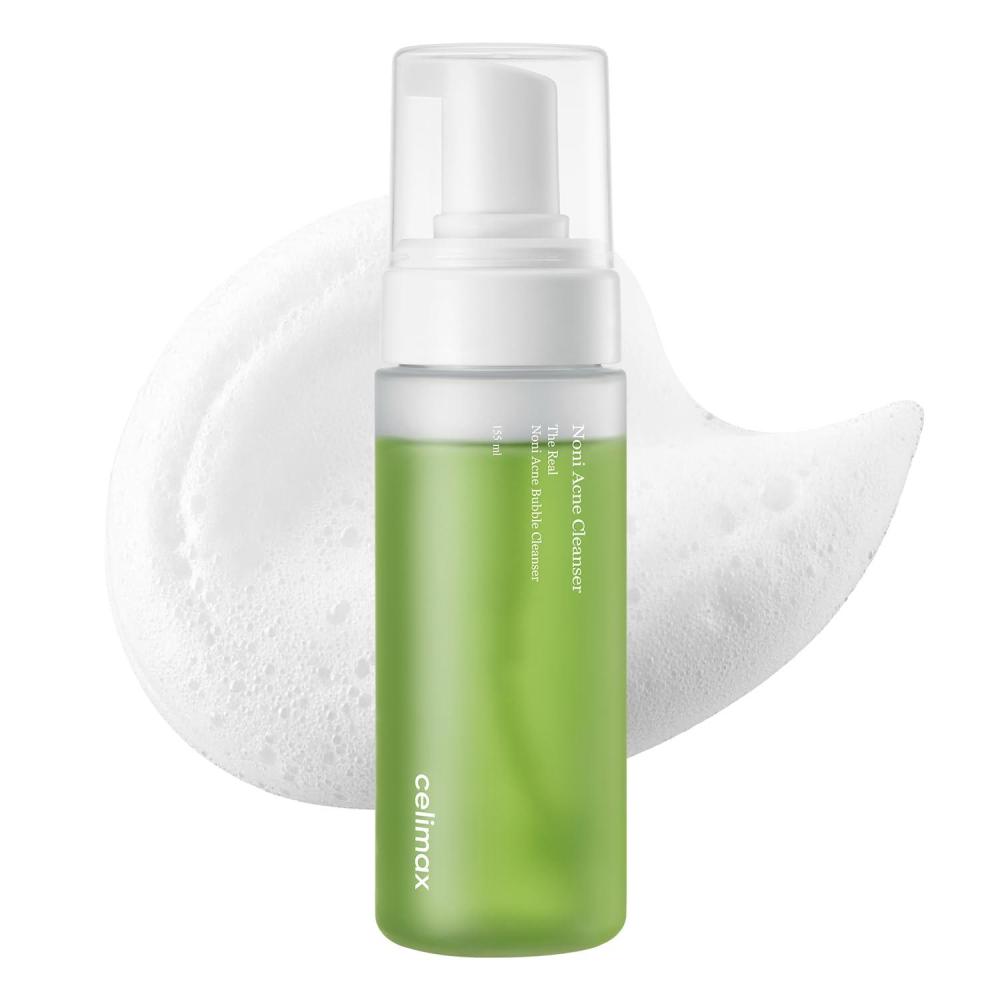 image:imagecelimax Noni Bubble Cleanser  Mild Formula Face Wash for Sensitive to Oily Dry Combination Skin Calming Soothing Exfoliating 155ml