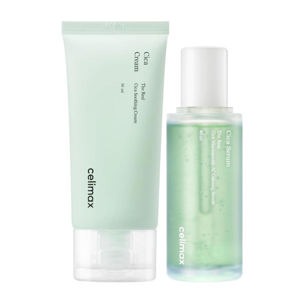 image:imagecelimax The Real Cica Soothing Cream 50ml  The Real Cica Niacinamide AC Calming Serum 40ml Bundle