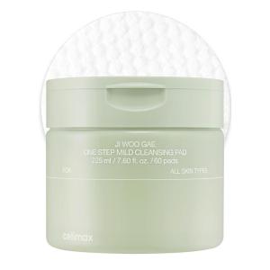 celimax One Step Mild Cleansing Pad (60pads) | Easy One-step Makeup Remover, Cleansing Water Pads, Big Size, Face Wash Cleanser, Hydrating, Soothing, Moisturizing, Korean Daily Skincare