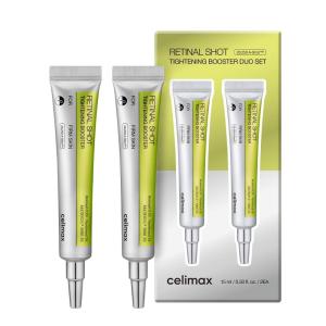 celimax The Vita A Retinal Shot Tightening Booster Duo Set 15mlx2 | Holiday Gift Set, Stocking Stuffers for Women | with Retinal 0.1%, Matryxyl 3%, Pore Minimizer, Wrinkles & Fine Lines, Firmer Skin,(0.5 Ounce (Pack of 2))