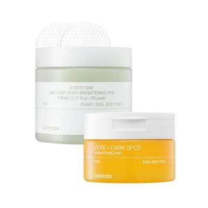 celimax ONE STEP Body Brightening Pad 110ml (60 pads) + Ji.Woo.Gae Pore+Dark Spot Brightening Pad(40 pads) Bundle