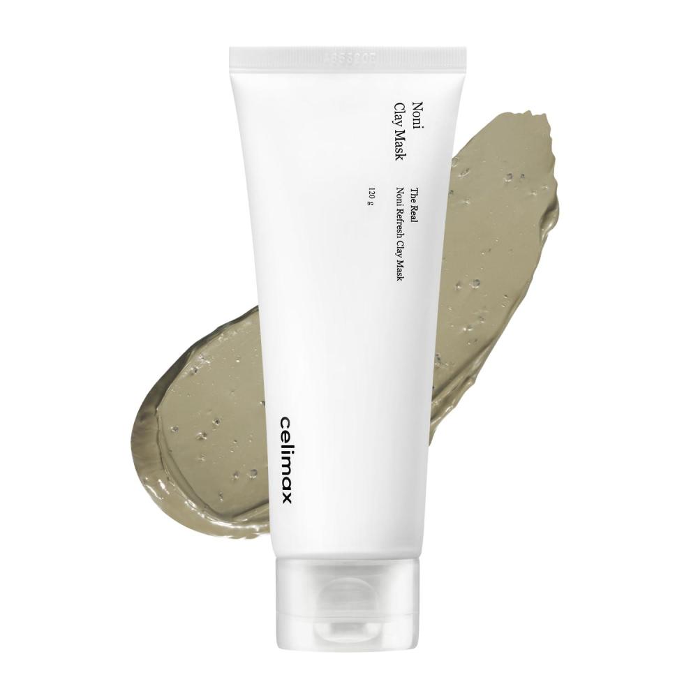 image:imagecelimax The Real Noni Refresh Clay Mask  Clarifying Deep Pore Cleansing Hydrating Pore Minimizer For Acne Prone Dry Oily Combination Skin Blackhead Korean Face Mask Skincare Spa Care 120g
