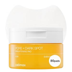 celimax Ji.Woo.Gae Pore+Dark Spot Brightening Pad 80 pads | Exfoliating Peeling Pads for Enlarged Pores, with Hyaluronic Acid, Pore Minimizer, Non-Irritating, Hydrating, For Sensitive Skin (80 pads)