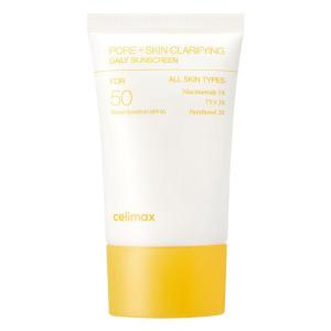 celimax Pore+Skin Clarifying Daily Sunscreen | SPF 50 Broad Spectrum, Sunscreen with TXA & Niacinamide, Non-Sticky, No White Cast, For All Skin Tones, Korean Skincare, 50ml