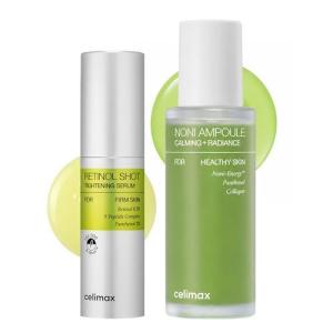 celimax Retinol Shot Serum & Noni Ampoule 50ml | Soothing & Hydrating Noni Ampoule with Retinol Serum for Wrinkle & Pore Care, Korean Skin Care